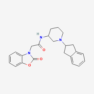 N-[1-(2,3-dihydro-1H-inden-2-yl)-3-piperidinyl]-2-(2-oxo-1,3-benzoxazol-3(2H)-yl)acetamide