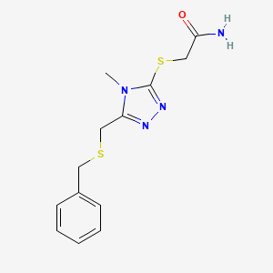 2-({5-[(benzylthio)methyl]-4-methyl-4H-1,2,4-triazol-3-yl}thio)acetamide