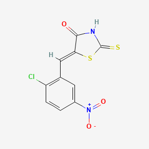 molecular formula C10H5ClN2O3S2 B5960507 5-(2-chloro-5-nitrobenzylidene)-2-thioxo-1,3-thiazolidin-4-one 