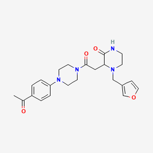 3-{2-[4-(4-acetylphenyl)-1-piperazinyl]-2-oxoethyl}-4-(3-furylmethyl)-2-piperazinone