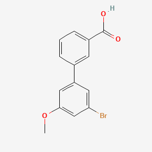 molecular formula C14H11BrO3 B596052 3'-Bromo-5'-methoxybiphenyl-3-carboxylic acid CAS No. 1215205-39-2