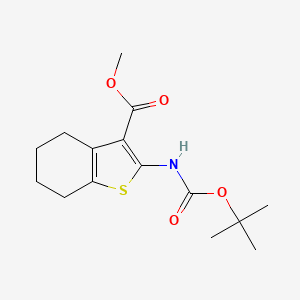 molecular formula C15H21NO4S B596053 2-((叔丁氧羰基)氨基)-4,5,6,7-四氢苯并[b]噻吩-3-甲酸甲酯 CAS No. 1313712-54-7