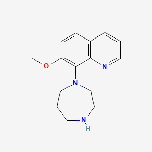molecular formula C15H19N3O B596054 8-(1,4-Diazepan-1-yl)-7-methoxyquinoline CAS No. 1226694-16-1