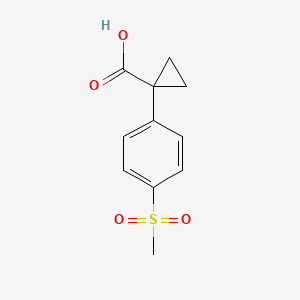 molecular formula C11H12O4S B596055 1-[4-(Methylsulfonyl)phenyl]cyclopropanecarboxylic acid CAS No. 1314738-62-9