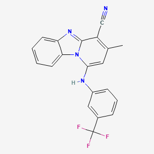molecular formula C20H13F3N4 B5960607 3-methyl-1-{[3-(trifluoromethyl)phenyl]amino}pyrido[1,2-a]benzimidazole-4-carbonitrile CAS No. 5875-03-6
