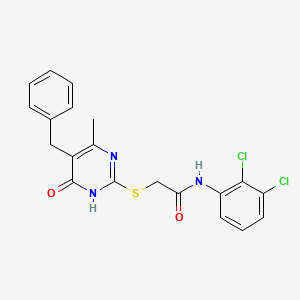 2-[(5-benzyl-4-methyl-6-oxo-1,6-dihydro-2-pyrimidinyl)thio]-N-(2,3-dichlorophenyl)acetamide