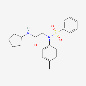 N~1~-cyclopentyl-N~2~-(4-methylphenyl)-N~2~-(phenylsulfonyl)glycinamide