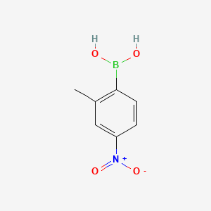 molecular formula C7H8BNO4 B596062 2-甲基-4-硝基苯硼酸 CAS No. 1228829-54-6