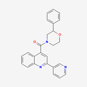 (2-Phenylmorpholin-4-yl)[2-(pyridin-3-yl)quinolin-4-yl]methanone