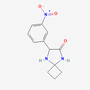 molecular formula C12H13N3O3 B596063 7-(3-Nitrophenyl)-5,8-diazaspiro[3.4]octan-6-one CAS No. 1272755-97-1