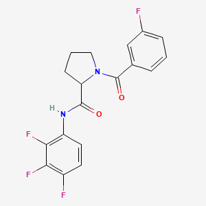 1-(3-fluorobenzoyl)-N-(2,3,4-trifluorophenyl)prolinamide