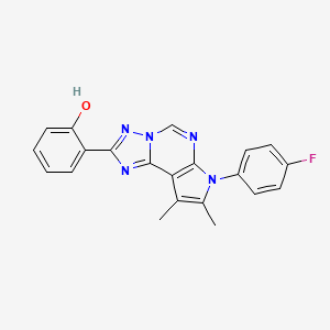 2-[7-(4-fluorophenyl)-8,9-dimethyl-7H-pyrrolo[3,2-e][1,2,4]triazolo[1,5-c]pyrimidin-2-yl]phenol