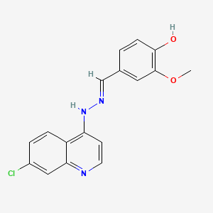 molecular formula C17H14ClN3O2 B5960661 4-hydroxy-3-methoxybenzaldehyde (7-chloro-4-quinolinyl)hydrazone 