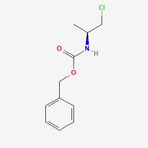 molecular formula C11H14ClNO2 B596068 (S)-benzyl 1-chloropropan-2-ylcarbamate CAS No. 1245643-24-6