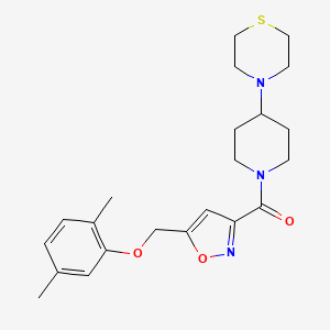 4-[1-({5-[(2,5-dimethylphenoxy)methyl]-3-isoxazolyl}carbonyl)-4-piperidinyl]thiomorpholine