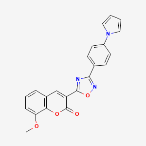 8-methoxy-3-{3-[4-(1H-pyrrol-1-yl)phenyl]-1,2,4-oxadiazol-5-yl}-2H-chromen-2-one