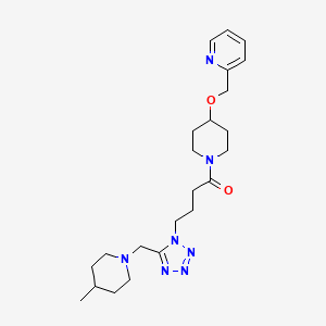 2-({[1-(4-{5-[(4-methyl-1-piperidinyl)methyl]-1H-tetrazol-1-yl}butanoyl)-4-piperidinyl]oxy}methyl)pyridine