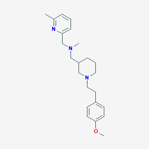 molecular formula C23H33N3O B5960723 ({1-[2-(4-methoxyphenyl)ethyl]-3-piperidinyl}methyl)methyl[(6-methyl-2-pyridinyl)methyl]amine 