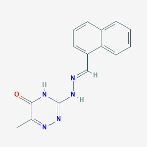 6-METHYL-3-[(2E)-2-[(NAPHTHALEN-1-YL)METHYLIDENE]HYDRAZIN-1-YL]-4,5-DIHYDRO-1,2,4-TRIAZIN-5-ONE