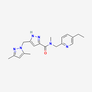 5-[(3,5-dimethyl-1H-pyrazol-1-yl)methyl]-N-[(5-ethyl-2-pyridinyl)methyl]-N-methyl-1H-pyrazole-3-carboxamide