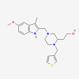 2-[4-[(5-methoxy-3-methyl-1H-indol-2-yl)methyl]-1-(3-thienylmethyl)-2-piperazinyl]ethanol