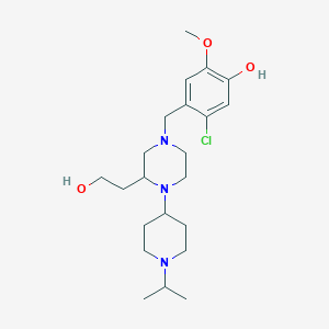 5-chloro-4-{[3-(2-hydroxyethyl)-4-(1-isopropyl-4-piperidinyl)-1-piperazinyl]methyl}-2-methoxyphenol