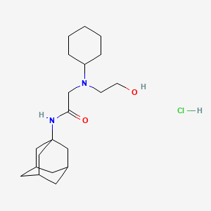 N-(1-adamantyl)-2-[cyclohexyl(2-hydroxyethyl)amino]acetamide;hydrochloride