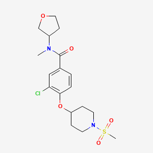 3-chloro-N-methyl-4-(1-methylsulfonylpiperidin-4-yl)oxy-N-(oxolan-3-yl)benzamide