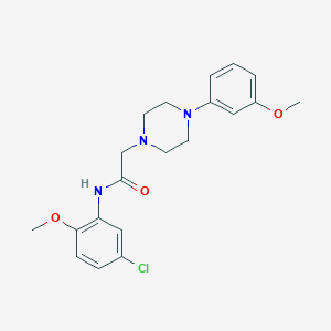 molecular formula C20H24ClN3O3 B5960824 N-(5-chloro-2-methoxyphenyl)-2-[4-(3-methoxyphenyl)-1-piperazinyl]acetamide 