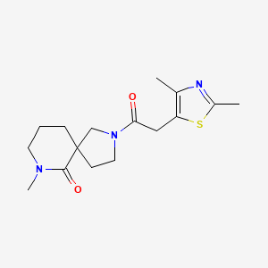 2-[2-(2,4-Dimethyl-1,3-thiazol-5-yl)acetyl]-7-methyl-2,7-diazaspiro[4.5]decan-6-one