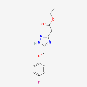 ethyl {3-[(4-fluorophenoxy)methyl]-1H-1,2,4-triazol-5-yl}acetate