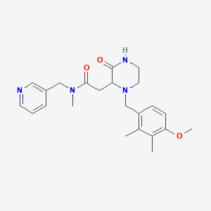 2-[1-(4-methoxy-2,3-dimethylbenzyl)-3-oxo-2-piperazinyl]-N-methyl-N-(3-pyridinylmethyl)acetamide