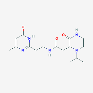 2-(1-isopropyl-3-oxo-2-piperazinyl)-N-[2-(4-methyl-6-oxo-1,6-dihydro-2-pyrimidinyl)ethyl]acetamide