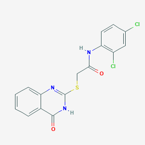 molecular formula C16H11Cl2N3O2S B5960866 N-(2,4-dichlorophenyl)-2-[(4-oxo-3,4-dihydro-2-quinazolinyl)thio]acetamide 