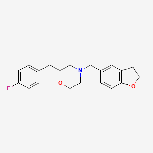 4-(2,3-dihydro-1-benzofuran-5-ylmethyl)-2-(4-fluorobenzyl)morpholine