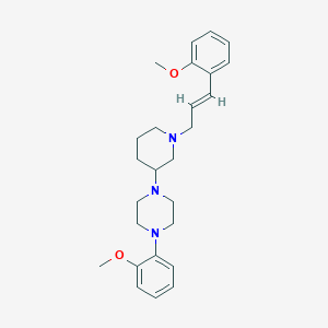 molecular formula C26H35N3O2 B5960881 1-(2-methoxyphenyl)-4-{1-[(2E)-3-(2-methoxyphenyl)-2-propen-1-yl]-3-piperidinyl}piperazine 