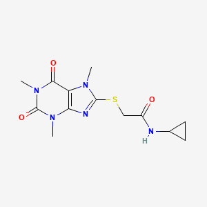 N-cyclopropyl-2-[(1,3,7-trimethyl-2,6-dioxo-2,3,6,7-tetrahydro-1H-purin-8-yl)thio]acetamide