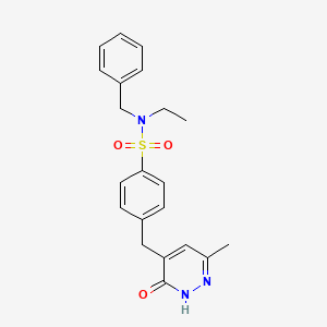 N-benzyl-N-ethyl-4-[(6-methyl-3-oxo-2,3-dihydro-4-pyridazinyl)methyl]benzenesulfonamide