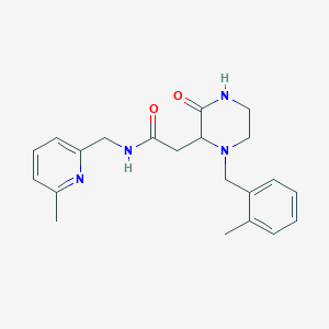 2-[1-(2-methylbenzyl)-3-oxo-2-piperazinyl]-N-[(6-methyl-2-pyridinyl)methyl]acetamide