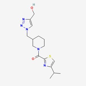 molecular formula C16H23N5O2S B5960965 [1-({1-[(4-isopropyl-1,3-thiazol-2-yl)carbonyl]-3-piperidinyl}methyl)-1H-1,2,3-triazol-4-yl]methanol 