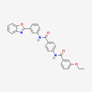 molecular formula C29H23N3O4 B5960976 N-[4-({[3-(1,3-benzoxazol-2-yl)phenyl]amino}carbonyl)phenyl]-3-ethoxybenzamide 