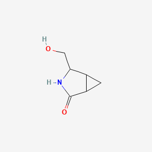 molecular formula C6H9NO2 B596100 4-(Hydroxymethyl)-3-azabicyclo[3.1.0]hexan-2-one CAS No. 1263285-61-5