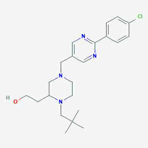 2-[4-{[2-(4-chlorophenyl)-5-pyrimidinyl]methyl}-1-(2,2-dimethylpropyl)-2-piperazinyl]ethanol