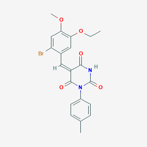 5-(2-bromo-5-ethoxy-4-methoxybenzylidene)-1-(4-methylphenyl)-2,4,6(1H,3H,5H)-pyrimidinetrione