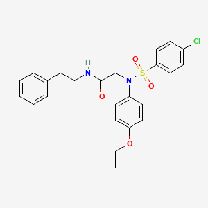 N~2~-[(4-chlorophenyl)sulfonyl]-N~2~-(4-ethoxyphenyl)-N~1~-(2-phenylethyl)glycinamide