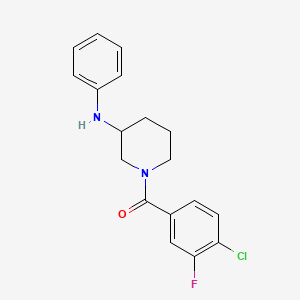 molecular formula C18H18ClFN2O B5961070 1-(4-chloro-3-fluorobenzoyl)-N-phenyl-3-piperidinamine 