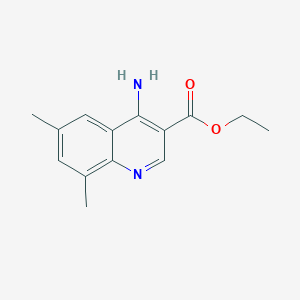 molecular formula C14H16N2O2 B5961081 ethyl 4-amino-6,8-dimethyl-3-quinolinecarboxylate CAS No. 1171936-12-1