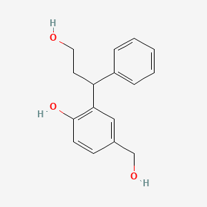 molecular formula C16H18O3 B596110 苯并丙醇，2-羟基-5-(羟甲基)-γ-苯基- CAS No. 1312416-97-9