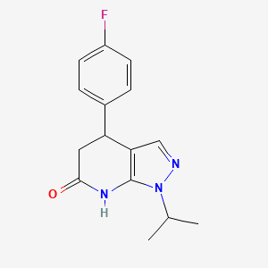 molecular formula C15H16FN3O B5961103 4-(4-fluorophenyl)-1-isopropyl-1,4,5,7-tetrahydro-6H-pyrazolo[3,4-b]pyridin-6-one 