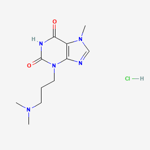 molecular formula C11H18ClN5O2 B5961107 3-[3-(dimethylamino)propyl]-7-methyl-3,7-dihydro-1H-purine-2,6-dione hydrochloride 